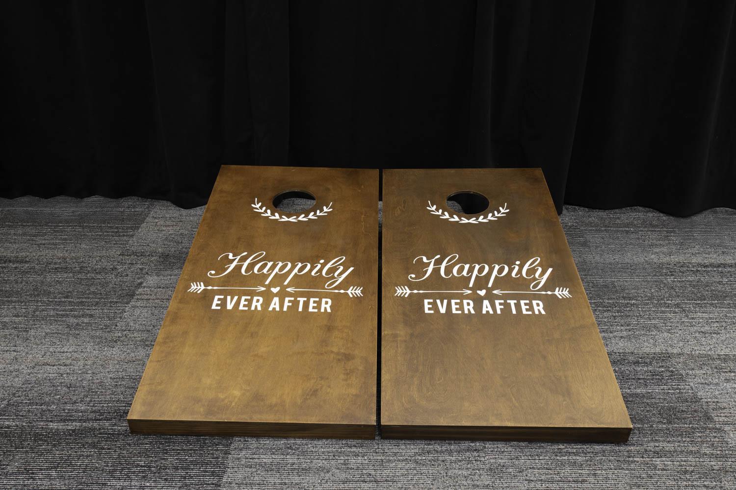 Wedding phrases Cornhole game set