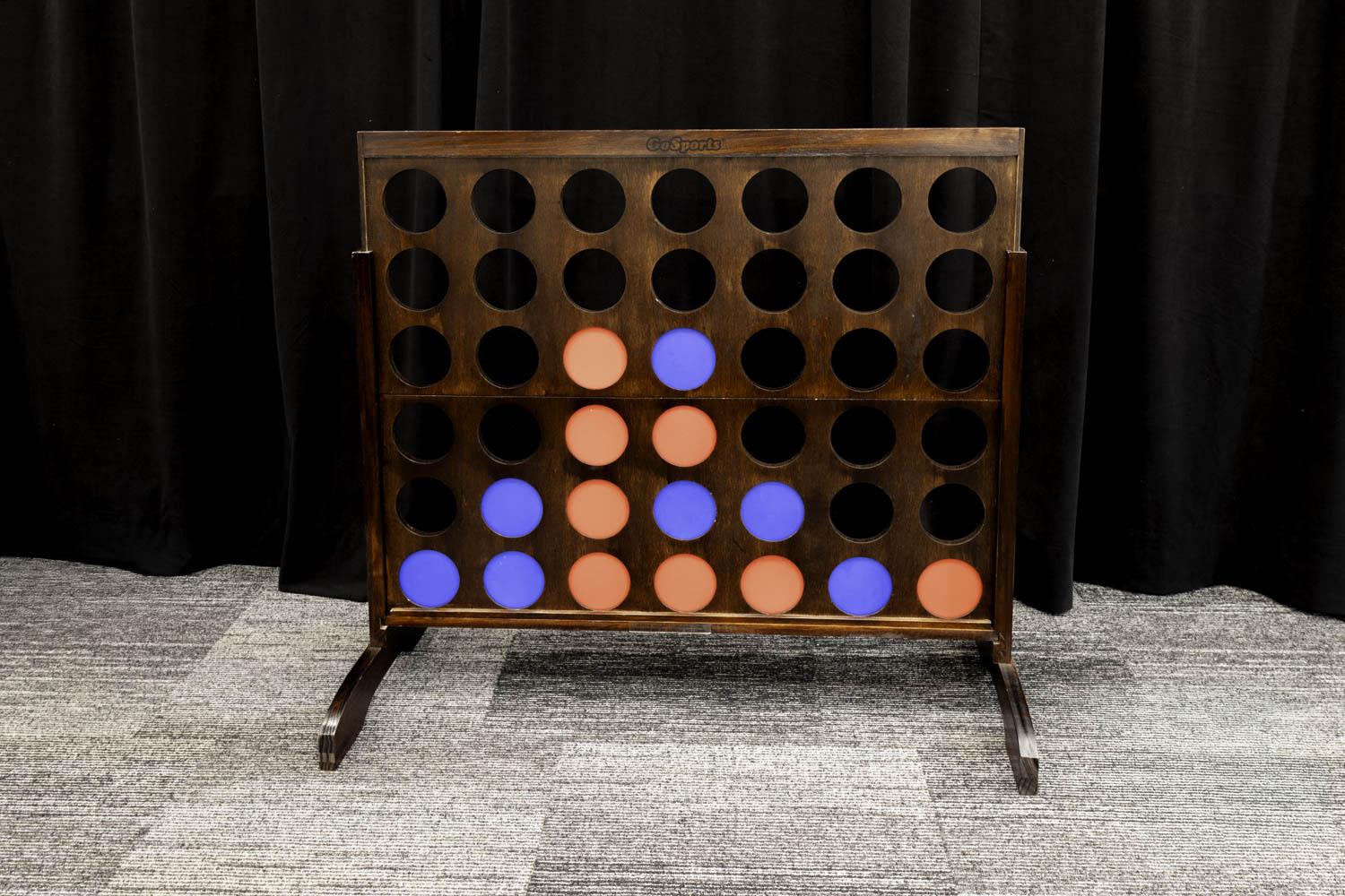 Oversized outdoor Connect four game