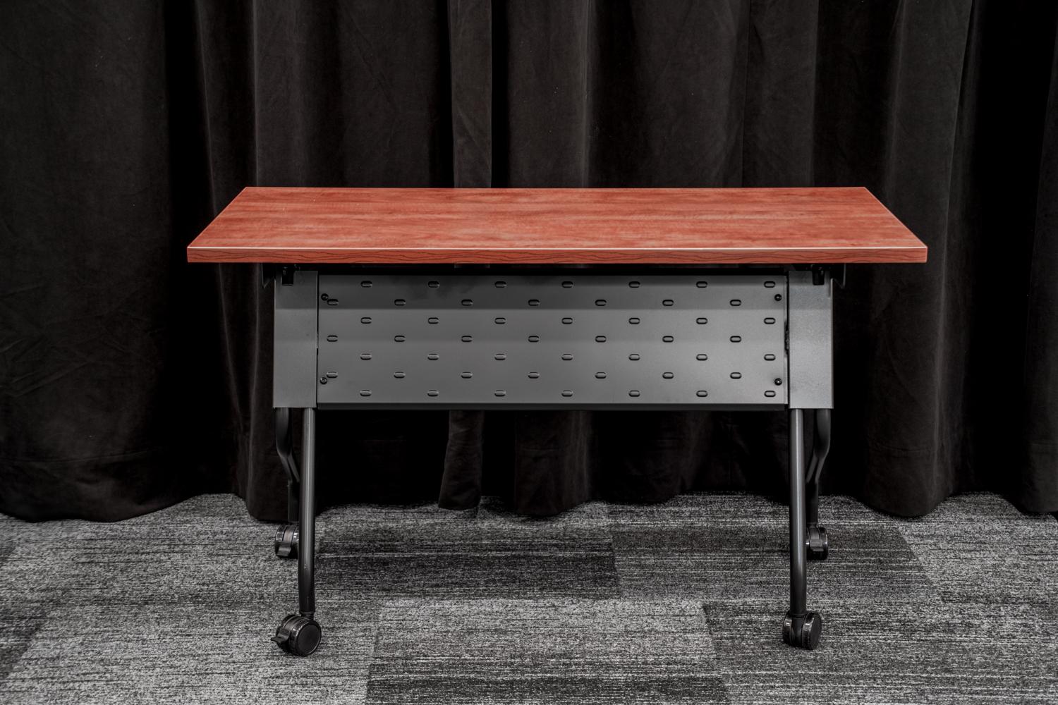 Short wooden board room table