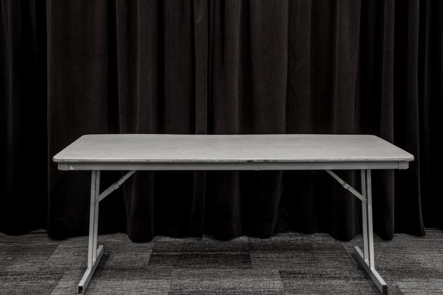 Grey foldable 6ft rectangle table