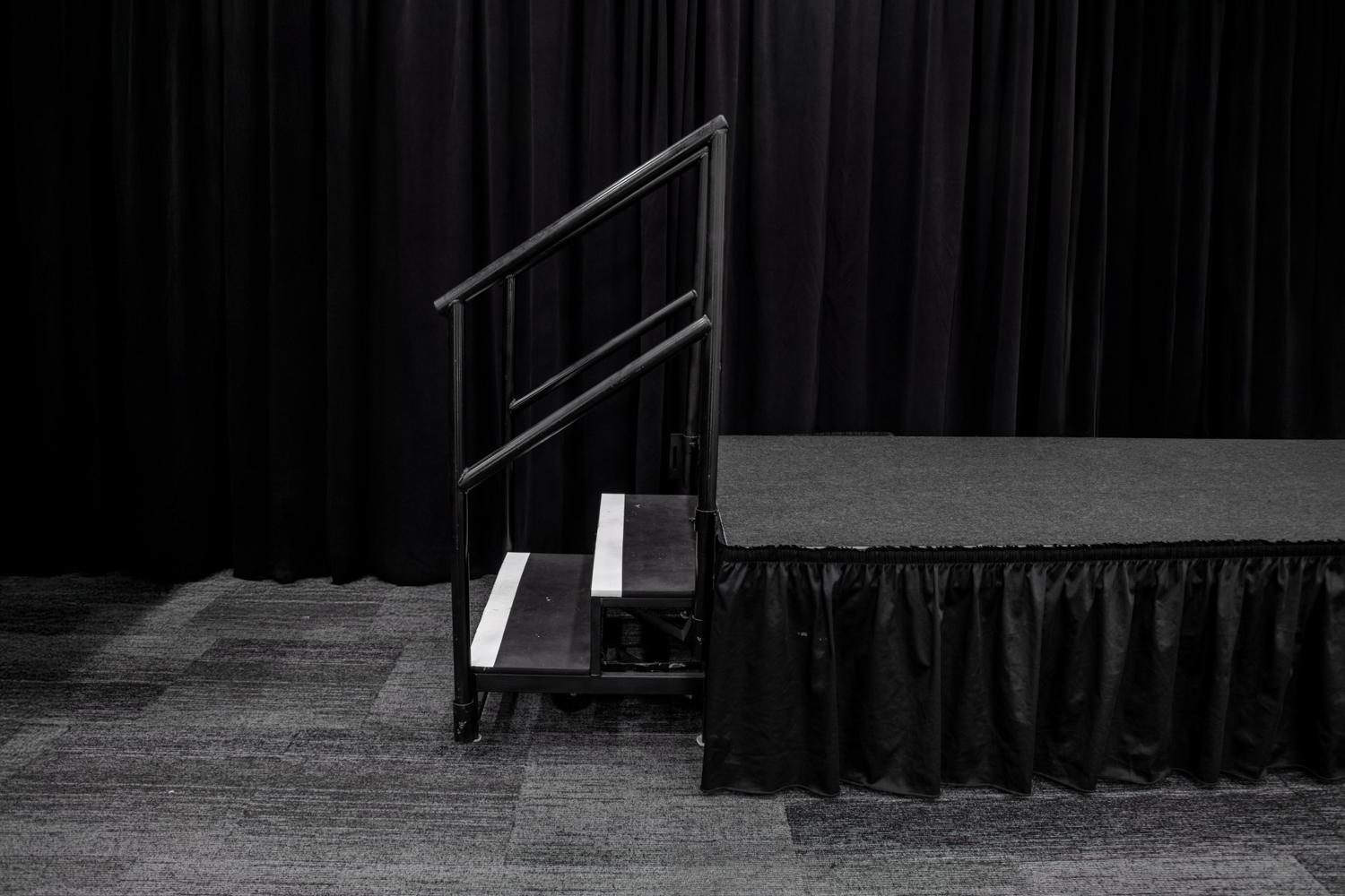 2ft Stage stairs with hand rail